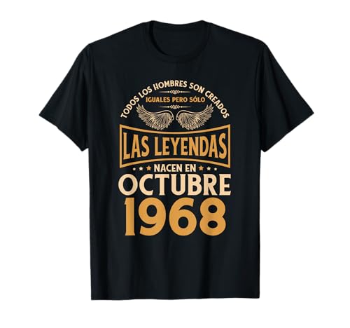 Cumpleaños Hombre Regalos Las Leyendas Octubre 1968 Camiseta
