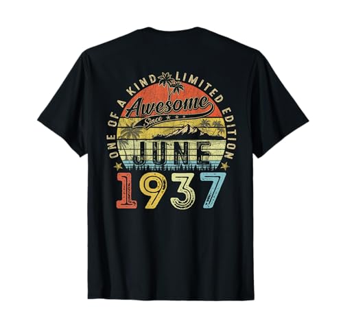 (ON Back) 89 Edición Limitada 1937 Junio 89 cumpleaños Camiseta