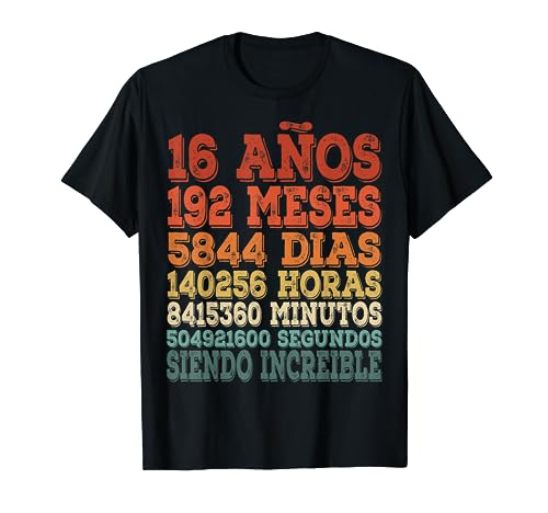 Regalos para Adolescentes de 16 Años Chicas Cumpleaños 16 Camiseta