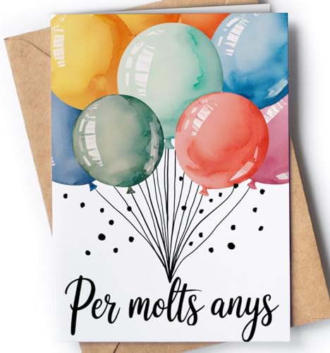 Tarjeta Felicitación Cumpleaños en Catalán - Tarjeta Cumpleaños en Catalán - Postal Cumpleaños...