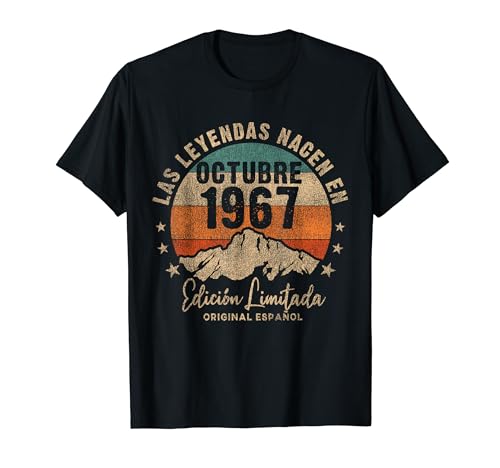 Las Leyendas nacen en Octubre de 1967 54 Años Cumpleaños Camiseta