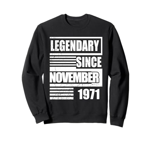 55 cumpleaños legendario desde noviembre de 1971 cumpleaños Sudadera