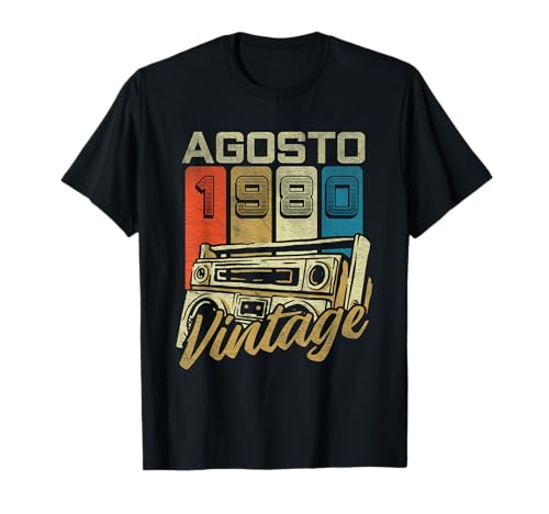 Agosto 1980 Vintage - 46 Años Regalo Cumpleaños Hombre Camiseta