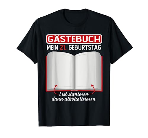 Libro de visitas para 21 cumpleaños divertido para hombre y mujer, 21 cumpleaños Camiseta