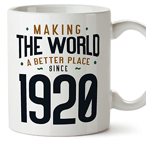MUGFFINS Tazas 1920 Cumpleaños - En Inglés - Making the World a Better Place - 11 oz / 330 ml -...