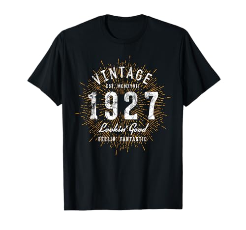 Retro Cumpleaños 1927 Vintage Camiseta