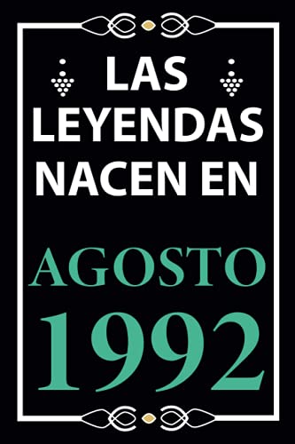 Las leyendas nacen en Agosto 1992: Regalo de cumpleaños perfecto para hombre y mujer de 29 años I...