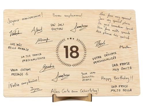 CONTRAXT Tarjeta Decoracion 18 Cumpleaños. Tarjeta Felicitacion Regalo decoración original...