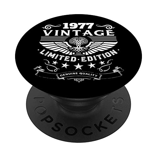 Retro 1977 cumpleaños Popsocket divertido 1977 cumpleaños regalos 1977 PopSockets PopGrip...