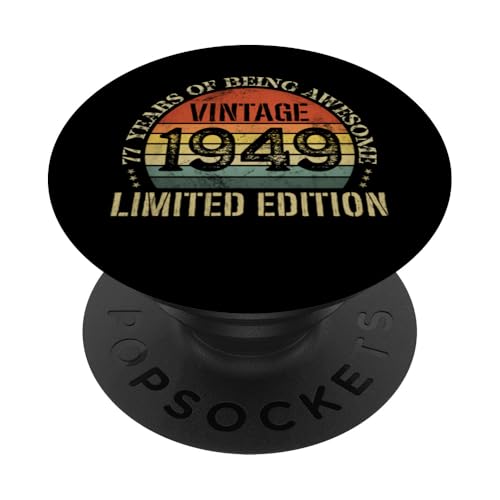 Vintage 1949 Edición Limitada 77 Cumpleaños 77 Años PopSockets PopGrip Adhesivo