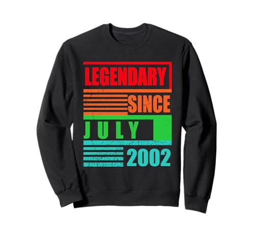 24 cumpleaños Legendario Desde Julio de 2002 cumpleaños Sudadera
