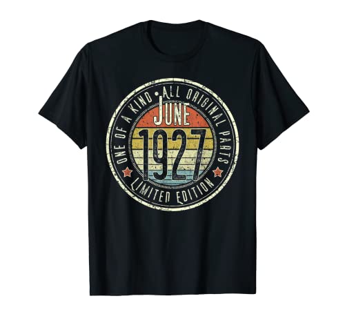 95 Años Junio 1927 Edición Limitada 95 Cumpleaños Camiseta