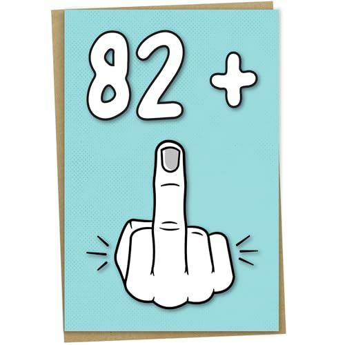 Tarjeta de cumpleaños número 83, 82 + 1, divertida tarjeta de cumpleaños para mujeres u hombres...