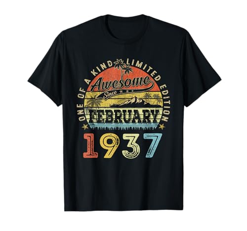 89 Edición Limitada 1937 Único 89 de febrero Cumpleaños Camiseta