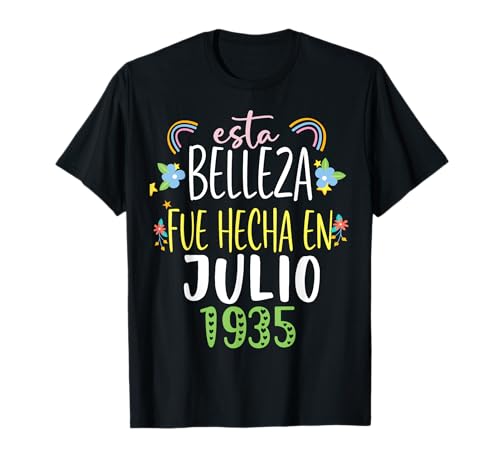Hecha En julio 1935 Mujer Regalo 87 años Cumpleaños Camiseta