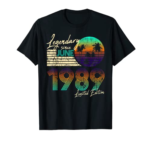Legendario de cumpleaños desde junio de 1989 Camiseta