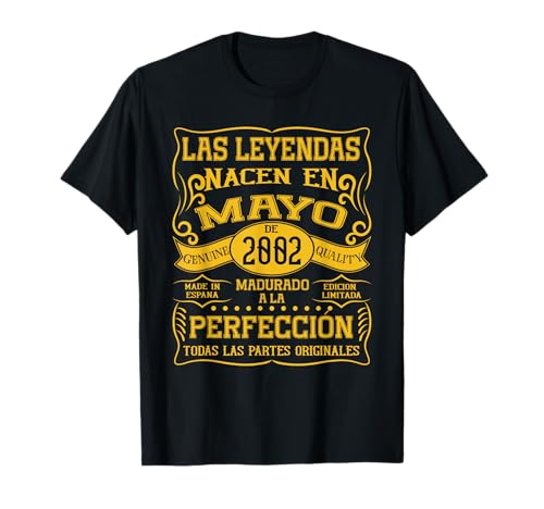 24 años Cumpleaños Las Leyendas Nacen en Mayo de 2002 Camiseta