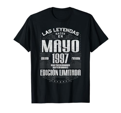 Las Leyendas Nacen En Mayo 1997 28 Años Cumpleaños Camiseta