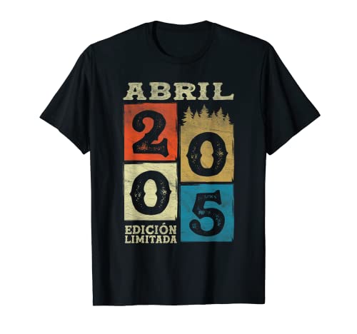 Abril 2005 Vintage - 18 Años Regalo Cumpleaños Hombre Camiseta