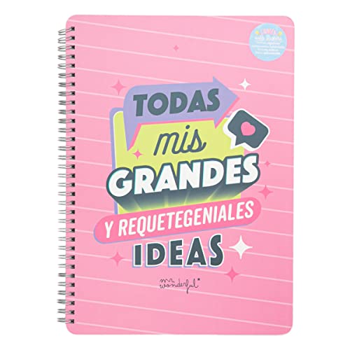 Mr. Wonderful Libreta - Todas mis grandes y requetegeniales ideas, Multicolor