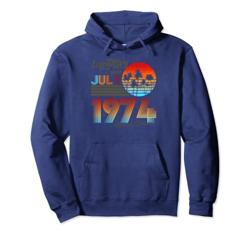 Legendario de cumpleaños desde julio de 1974 Sudadera con Capucha