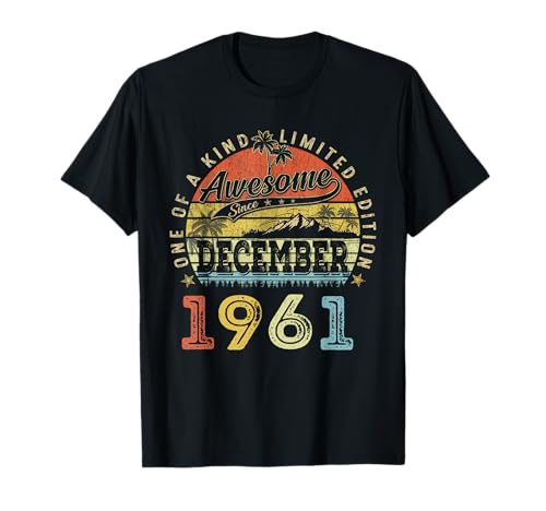 64 Edición Limitada 1961 Único 64 de diciembre Cumpleaños Camiseta