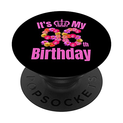 96 Año viejo cumpleaños mujeres flor su 96 cumpleaños PopSockets PopGrip Intercambiable