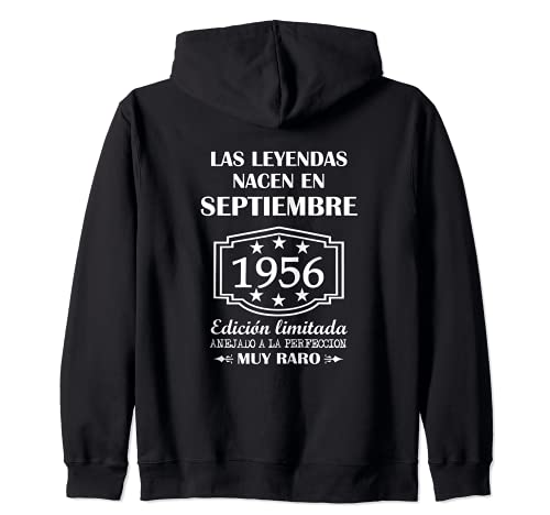 Las Leyendas nacen en Septiembre de 1956 65° cumpleaños Sudadera con Capucha