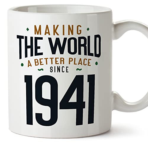 MUGFFINS Tazas 1941 Cumpleaños - En Inglés - Making the World a Better Place - 11 oz / 330 ml -...