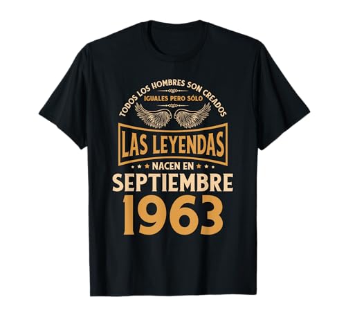 Cumpleaños Hombre Regalos Las Leyendas Septiembre 1963 Camiseta