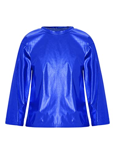 Zaldita Camiseta de manga larga brillante básica para niña, camiseta de baile Hip Hop, camiseta de...
