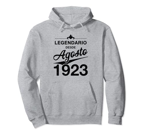 100 cumpleaños Nacido en Agosto de 1923 Vintage 100 años Sudadera con Capucha