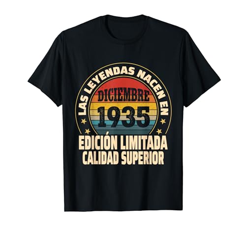 Edición Limitada Diciembre 1935 - Cumpleaños 89 Años Camiseta