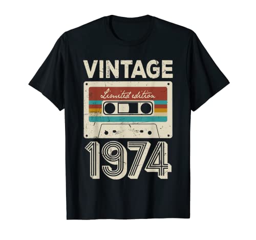 Decoración de cumpleaños vintage de 1974 para cumpleaños de 49 años Camiseta