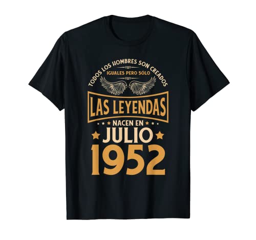 Cumpleaños Hombre Regalos Las Leyendas Julio 1952 Camiseta