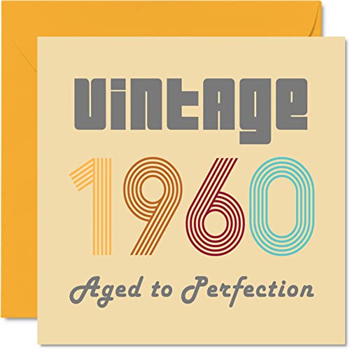 Tarjetas de cumpleaños número 64 para hombres y mujeres – Vintage 1960 Aged To Perfection –...