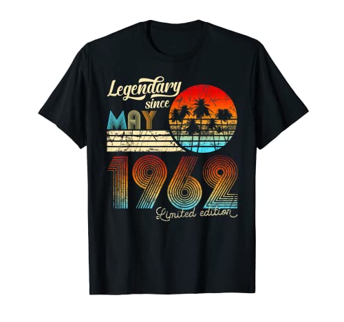 Cumpleaños Legendary Since mayo de 1962 Regalo. Camiseta