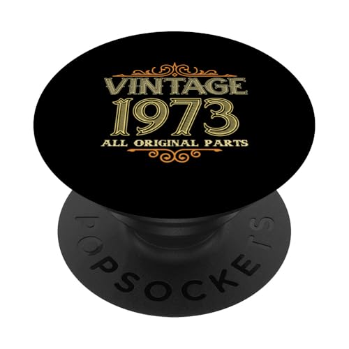 Vintage 1973, Divertido, 52 años, niñas y Mujeres, 52 cumpleaños PopSockets PopGrip Adhesivo