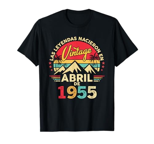 Vintage 71 años Cumpleaños Vintage Nacido En Abril 1955 Camiseta
