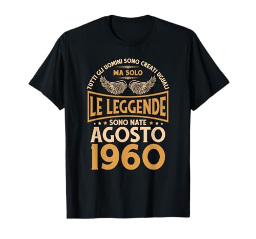 Cumpleaños Hombre Regalo Mujer Leyendas Agosto 1960 Camiseta