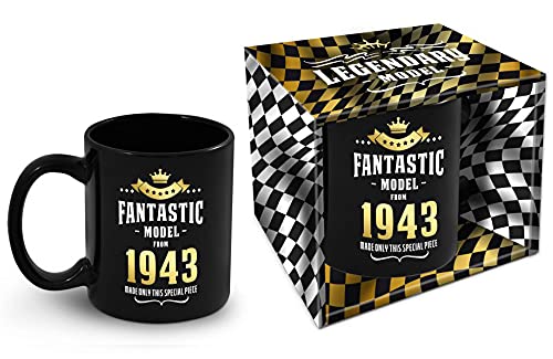 Bombo Taza de cumpleaños con año de nacimiento 1943