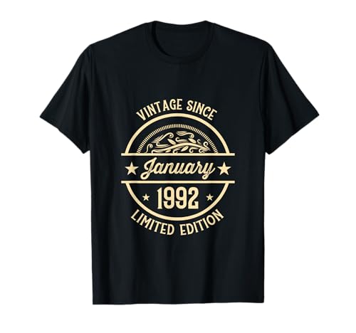 Vintage de cumpleaños desde enero de 1992 Camiseta