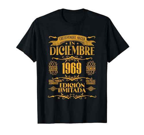 Las Leyendas nacen en Diciembre de 1969 - 55 Años Cumpleaños Camiseta
