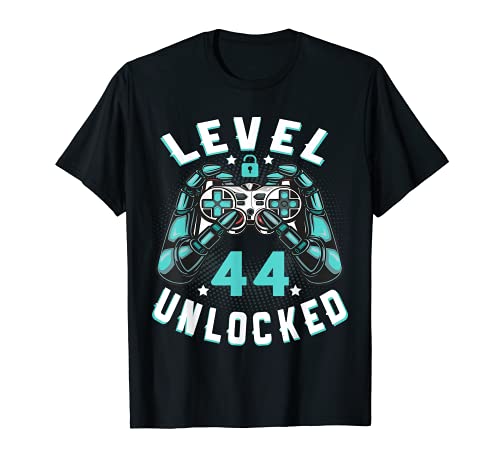 44 Años Cumpleaños Regalo videojuego shirt level 44 unlocked Camiseta