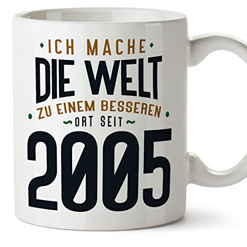 MUGFFINS Tazas 2005 Cumpleaños - En Alemán - Ich Mache Die Welt zu Einem Besseren - 11 oz / 330 ml...