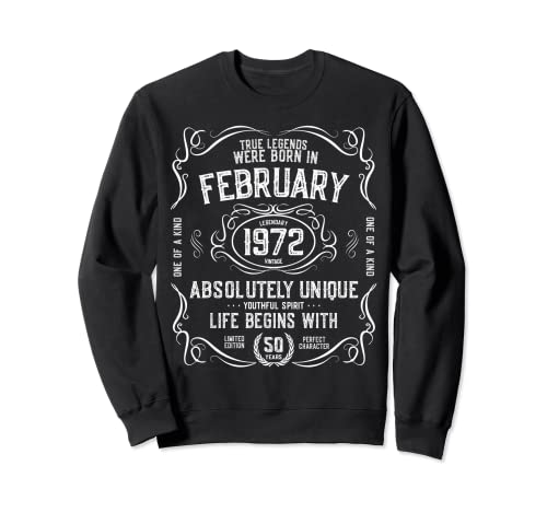 50 años regalo de cumpleaños Leyendas nacidas Febrero 1992 Sudadera