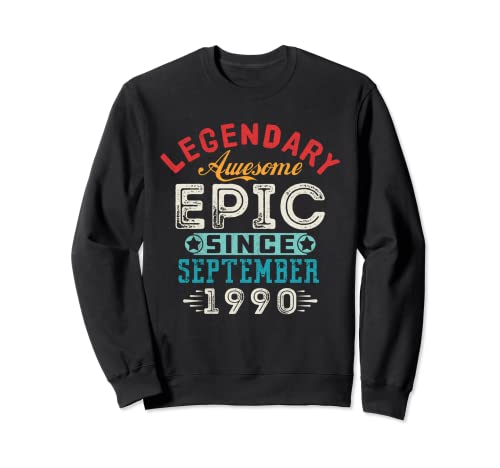 Septiembre 1990 Fiesta de cumpleaños Regalos vintage para 29 años Sudadera