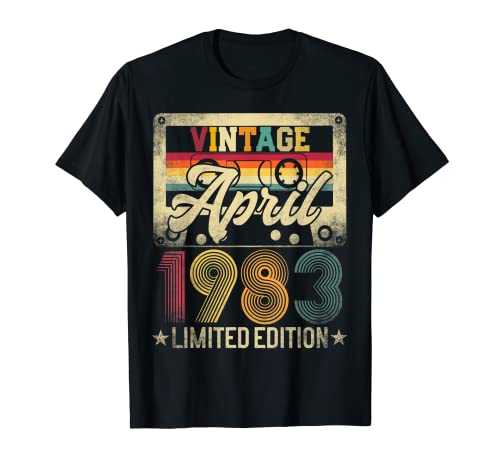 Edición Limitada Abril 1983 39 Cumpleaños Regalo de 39 Años Camiseta