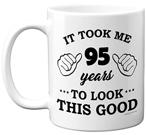 - Regalo cumpleaños hombres mujeres, taza cumpleaños niños 95 años, me llevó 95 años lucir...