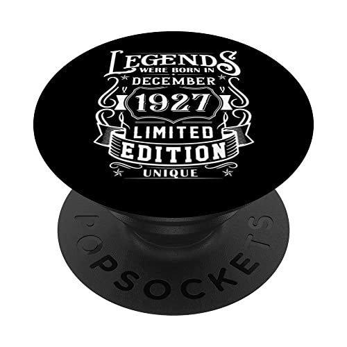 Cumpleaños Diciembre 1927 Edición Limitada Regalo Vintage PopSockets PopGrip Intercambiable